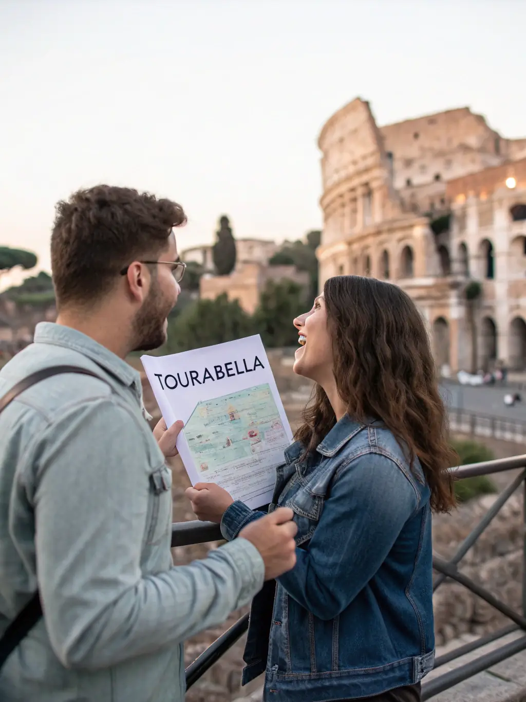 A couple exploring ancient ruins in Rome, with a private tour guide providing historical insights and personalized attention, highlighting the cultural immersion.